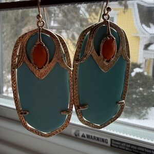 Kendra Scott Darby Gold Statement Earrings-vintage Rodeo collection